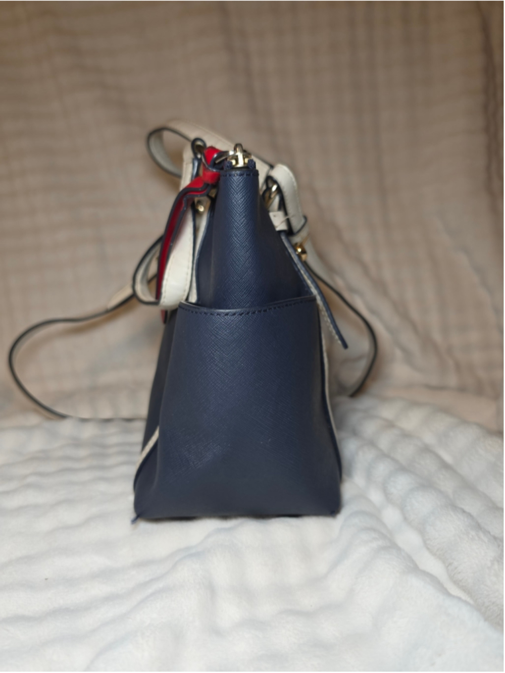 Michael Kors Satchel Bag Red, White, & Blue - Picture 8 of 8